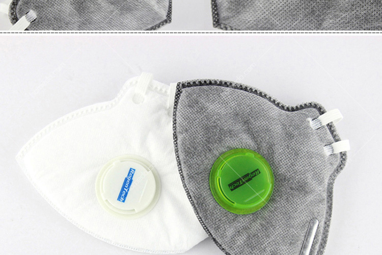 睿金 防雾霾口罩pm2.5 活性炭带呼吸阀折叠款 单只装 rtw2z-f